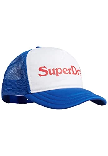 Men's Vintage Graphic Trucker Cap Baseball, Regal Blue, One Size