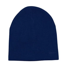 Mens Vintage Logo Knit Beanie Hat (Bright Blue Grit) One Size