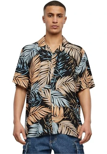 Men's Viscose AOP Resort Shirt, Palmfront, L