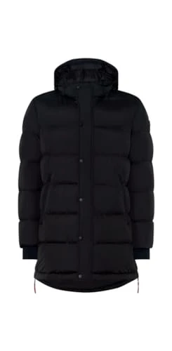 Men's Vito Light Touch-Quilted Jacket with Smart Styling Details Parka, Black, M