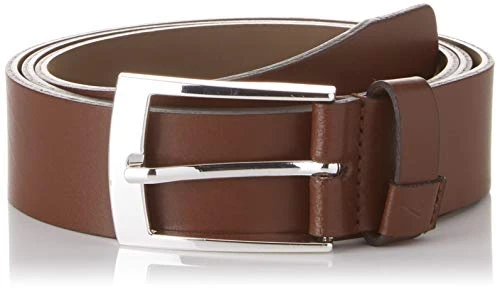 Men's Vollrindsleder Uni Klassisch Sportiv Belt, Brown (Cognac 55), 46 (Size: 105)