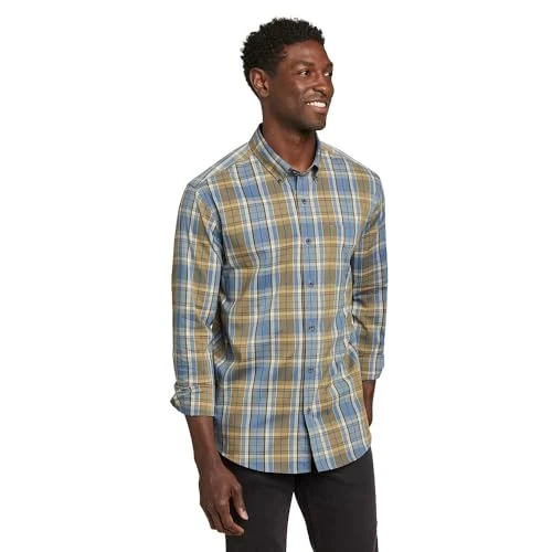 Men's Voyager Flex Long-Sleeve Shirt, Chambray Blue, S