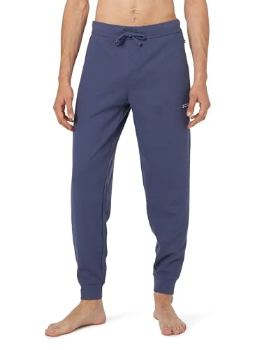 Men's Waffle Pants Cuff Pyjama, Navy412, S