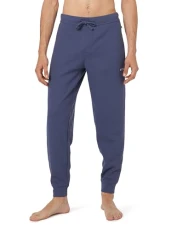 Men's Waffle Pants Cuff Pyjama, Navy412, S