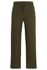 Mens Waffle Pants Embroidered-Logo Pyjama Bottoms in a Cotton Blend