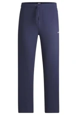 Mens Waffle Pants Embroidered-Logo Pyjama Bottoms in a Cotton Blend