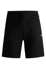 Mens Waffle Shorts Embroidered-Logo Pyjama Shorts in a Cotton Blend Mens Waffle Shorts Embroidered-Logo Pyjama Shorts in a Cotton Blend