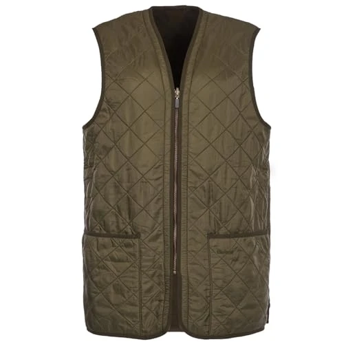 Mens Waistcoat Zip In Liner Olive XXL