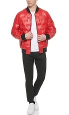 Men's Warm Rain Resistant Jacket Bomber, Red, XXL Men's Warm Rain Resistant Jacket Bomber, Red, XXL