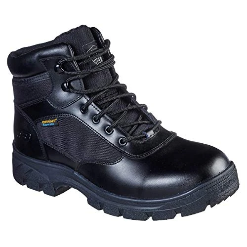 Men's Wascana Benen Industrial Boot, Black Leather W Textile, 9 UK