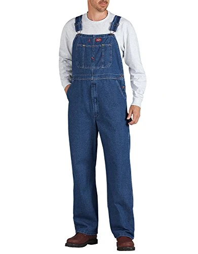 Men's, WASHED DENIM BIB OVERALL, STONEWASHED INDIGO BLUE, 40W / 30L