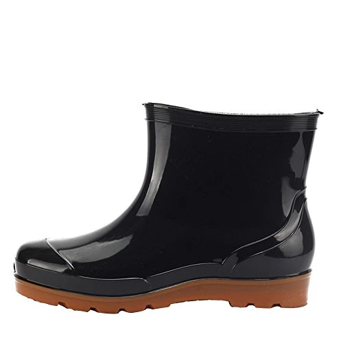 Men's Waterproof Breathable and Durable Rubber Boots for Car Wash Work Fishing UK 8£¨Foot length 26.1 26.5 CM Black