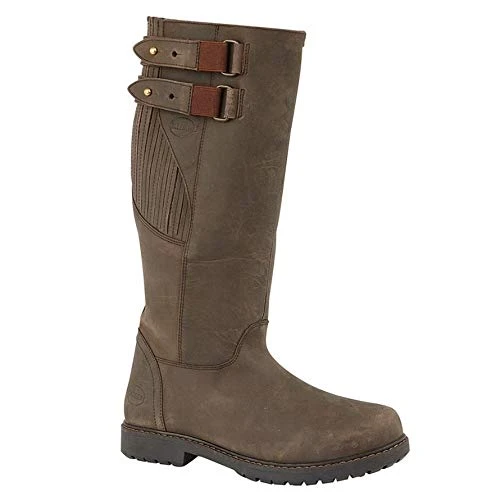 Mens Waterproof Breathable Country Style Boots in Waxy Brown Leather (UK 8)