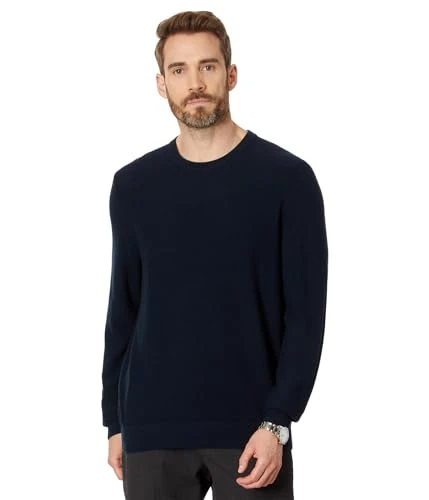 Men's Waylen Textured Stripe Crew Neck Long Sleeve, Navy