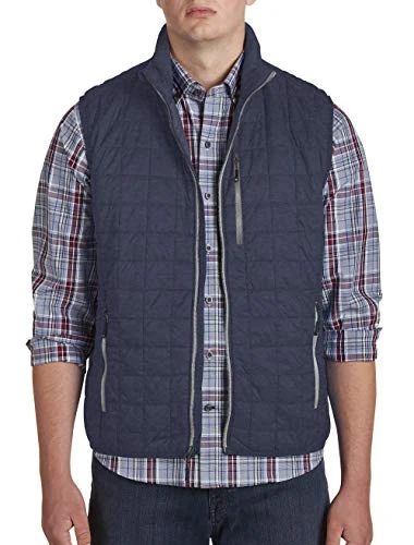 Men's Weather Resistant Primaloft Down Alternative Rainier Vest, Anthracite Melange, 2X Big