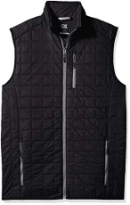 Men's Weather Resistant Primaloft Down Alternative Rainier Vest, Black, L