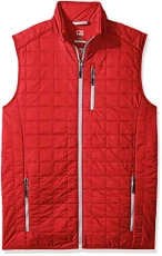 Men's Weather Resistant Primaloft Down Alternative Rainier Vest, Red, Large