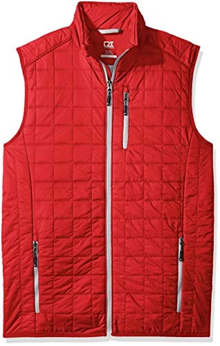 Men's Weather Resistant Primaloft Down Alternative Rainier Vest, Red, Large
