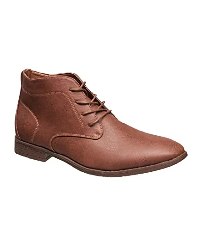 Men's Webb Chukka Boots Dress Oxford Lace-Up Boot, Cognac, 12