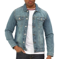 Men's Western Style Jacket, Men's Jean Jackets Denim Classic Washed Vintage Men's Trucker Jackets Winter Casual Coat Warm (S, Light Blue)