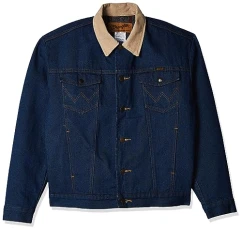 Men's Western Style Lined Denim Jacket, Denim/Blanket, XXL Tall Men's Western Style Lined Denim Jacket, Denim/Blanket, XXL Tall