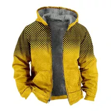 Men's Western Vintage Print Sherpa Fleece Lined Jackets Black Jacket Sleeveless Jerseys for Men Gifts for 21 Year Old Men Aesthetic Shirts Plus Size（3-Yellow,X-Large）