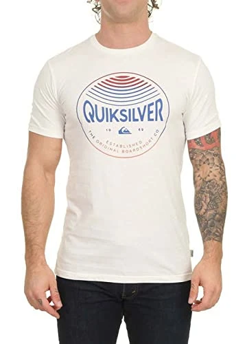 Men's White Colors in Stereo T-Shirt (L, Regular Fit, Crew Neck, Short Sleeve)