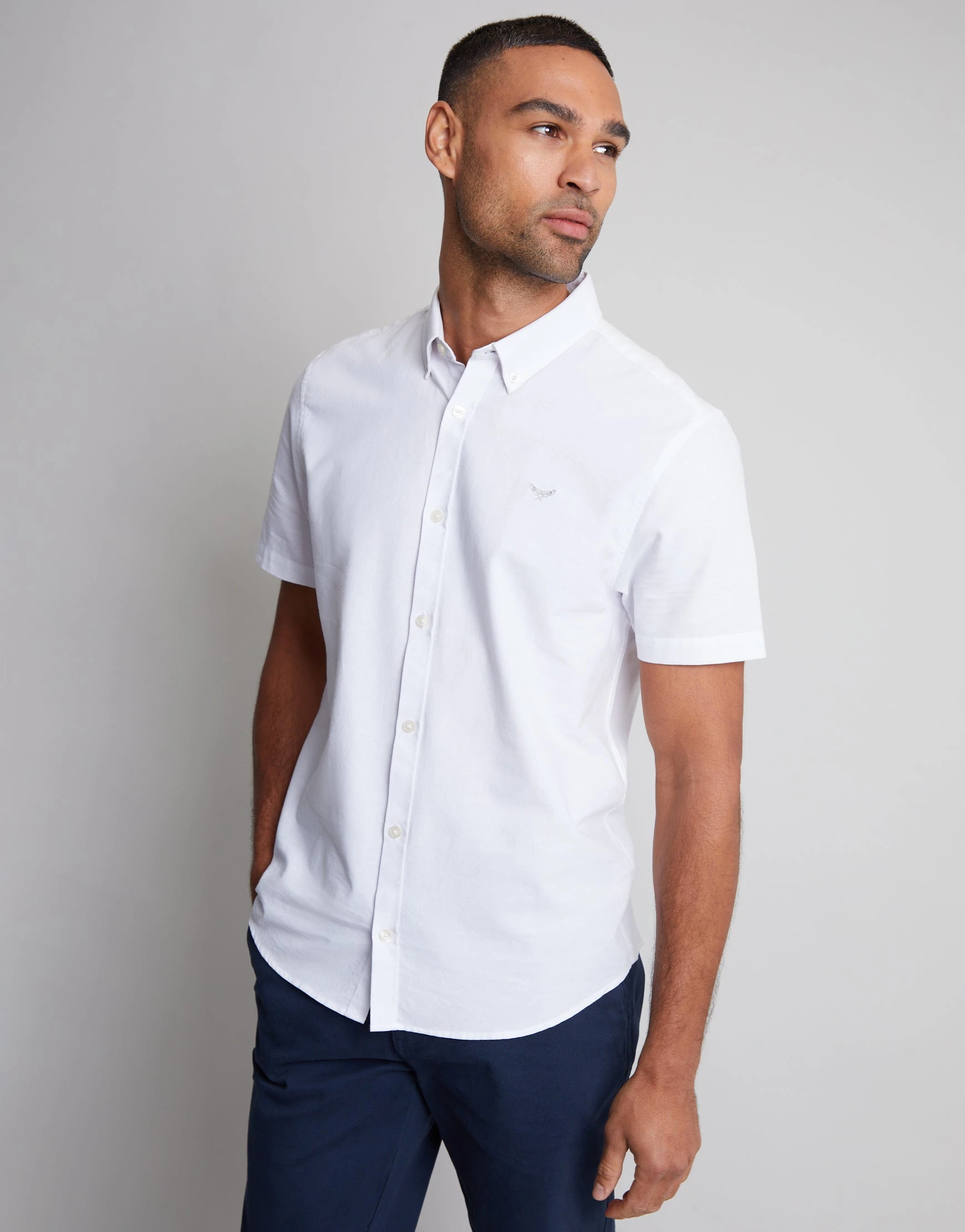 Men's White Short Sleeve Shirt