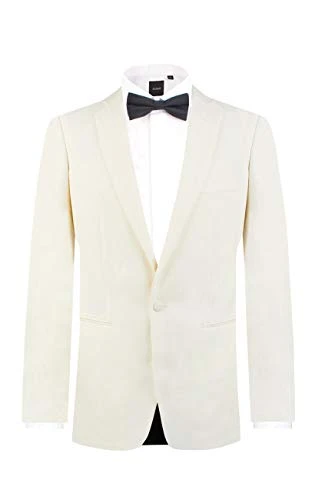 Mens White Tuxedo Dinner Jacket Regular Fit Notch Lapel-48R