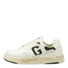Mens White/Green Brookpal Leather Trainer ulti
