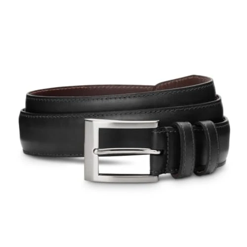 Men's Wide Basic Belt, Black Leather, 38" Waist