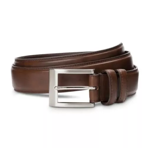 Men's Wide Basic Belt, Coffee, 36