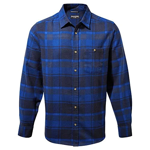 Mens Wilmot Long Sleeve Shirt Avalanche Blue Check S