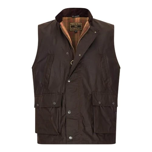 - Men's Winchester Multi Pocket Waxed Cotton Gilet Outdoor Camping Waistcoat Hiking Travelling Jacke