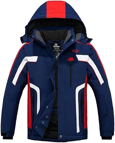 Men's Windproof Mountain Ski Jacket Winter Snowboarding Coat Waterproof Raincoat Warm Fleece Jacket 