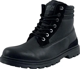 Men's Winter Chukka Boots, Black, 3.5 UK