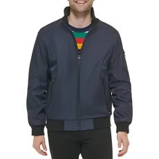 Men's Winter Coats-Sherpa-Lined Hooded Soft Shell Jacket, Navy, L Men's Winter Coats-Sherpa-Lined Hooded Soft Shell Jacket, Navy, L