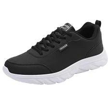 Men's Winter Shoes Size Casual Leather Lace Up Solid Color Casual Simple Sneakers Running Sneakers Women In, white, 8 UK