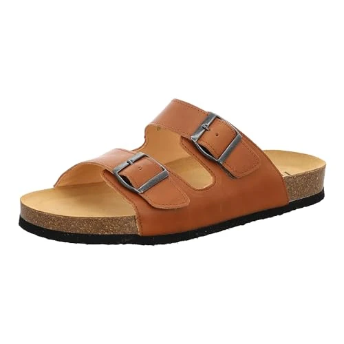 Men's Wolfi Chrome-Free Tanned Sustainable Mules Slipper, Cognac 3040, 10.5 UK