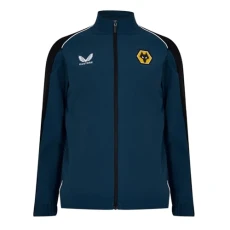 Mens Wolverhampton Wanderers Travel Jacket Top Petrol/Black S Mens Wolverhampton Wanderers Travel Jacket Top Petrol/Black S