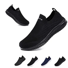 Mens Womens Slip On Trainers Casual Nordic Walking Shoes Breathable Running Shoes Nurse Work Shoes L