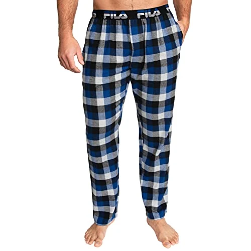 Men's Woven Flannel Sleep Pant, Royal Heather, Large