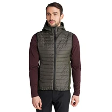 Mens Wrangell Hooded Hybrid Gilet - Olive Green - L Mens Wrangell Hooded Hybrid Gilet - Olive Green - L
