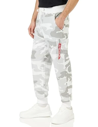 Men's X-Fit Cargo Casual Trousers Pants, White Camo, M