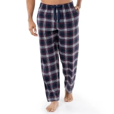 mens Yarn-dyed Woven Flannel Sleep Pant, Navy Plaid, XXL