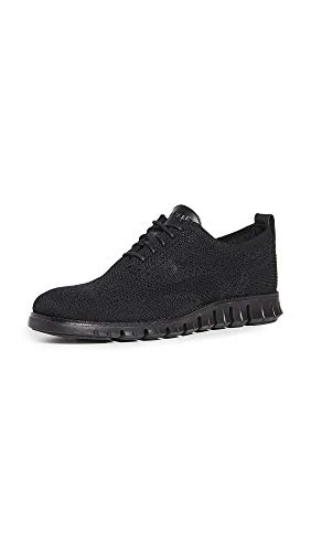 Men's Zerogrand Stitchlite Oxford, Black Knit/Black, 7 UK