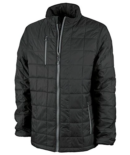 mens9540Lithium Quilted Packable Jacket Long Sleeve Down Outerwear Coat - Black - Large