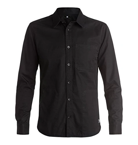 mensEDYWT03118Spt Long Sleeve Shirt Long_Sleeve Button-Down Shirt - Black - Large