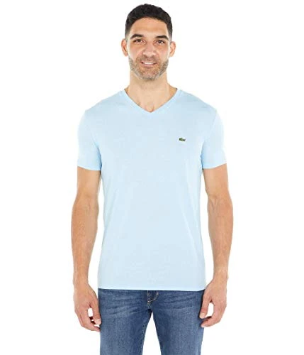 mensTH6710 51 031Short Sleeve V-Neck Pima Cotton Jersey T-Shirt Short Sleeves T-Shirt - Blue - XXXXL