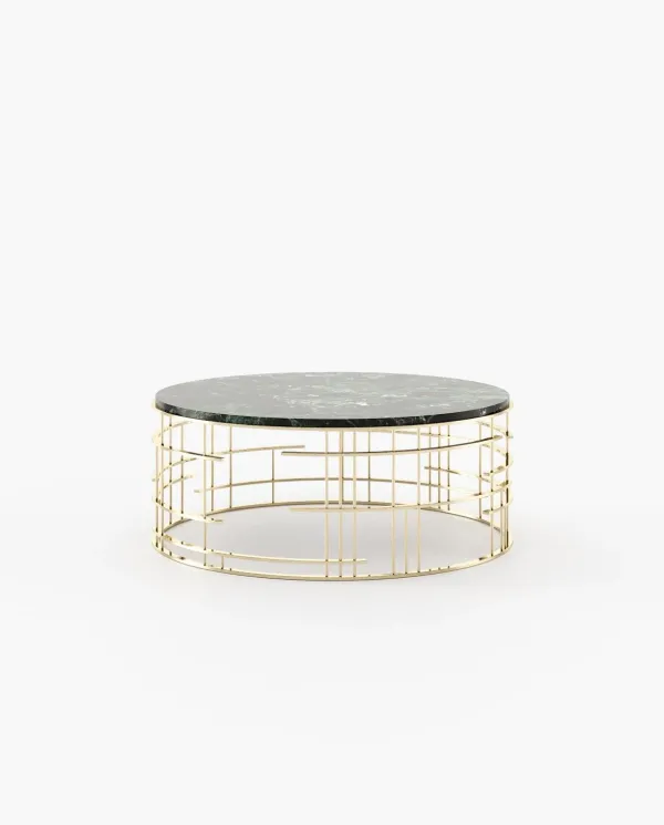 MERCY Coffee Table Verde Issorie Polished Marble